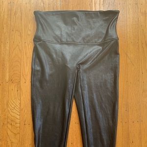 Faux leather SPANX leggings